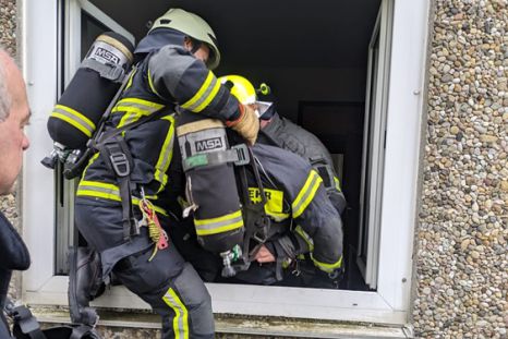 Rettung aus Fenster