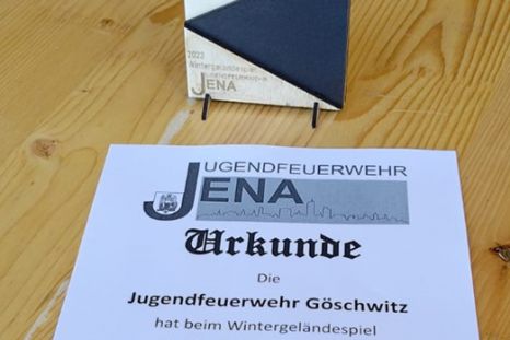 Urkunde vierter Platz